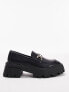 Topshop Lex chunky loafer with metal detail in black