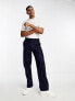 Фото #5 товара ASOS DESIGN straight linen mix suit trousers in navy