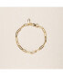 18K Gold Plated Paper Clip Anne Bracelet 7" For Women and Girls