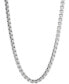 Фото #1 товара Macy's rounded Box Link 22" Chain Necklace (4mm) in Sterling Silver