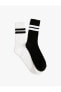 Фото #2 товара 2'li Soket Çorap Seti Çok Renkli Şerit Desenli