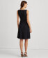 Women's Sleeveless Front-Pleated Surplice Jersey Dress