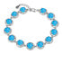 Фото #1 товара Charming silver bracelet with synthetic opals SVLB0412SH2O217