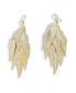 Women's Gold Cluster Leaf Drop Earrings