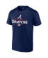 ფოტო #3 პროდუქტის Men's Navy Atlanta Braves 2021 World Series Champions T-shirt