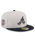 ფოტო #1 პროდუქტის Men's Black Atlanta Braves 2024 Fourth of July 59FIFTY Fitted Hat