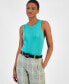 Women's Ribbed Crewneck Sweater Tank, Created for Macy's