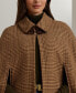 ფოტო #3 პროდუქტის Women's Wool-Blend Cape Coat