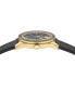 Часы Versace Swiss Black Leather Strap Watch
