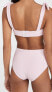 Фото #2 товара Shoshanna 285074 Women's Tie Strap Retro Bikini Top, Pastel Pink, Size B
