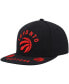 ფოტო #2 პროდუქტის Men's Black Toronto Raptors Front Loaded Snapback Hat
