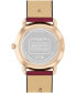 ფოტო #2 პროდუქტის Women's Elliot Cranberry Leather Strap Watch, 36mm