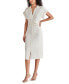 ფოტო #4 პროდუქტის Women's Cambrie Midi Shirtdress