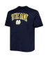 Men's Navy Notre Dame Fighting Irish Big and Tall Team Arch Over Wordmark T-shirt