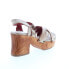 Фото #8 товара Bed Stu Paulina F399011 Womens Beige Leather Hook & Loop Wedges Heels Shoes