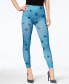 First Look by HUE Denim Star Seamless Leggings M/L Blue 143996