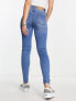 Noisy May Callie high waisted skinny jeans in light blue