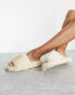 Loungeable super fluffy slider slipper in cream