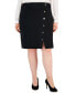 Фото #1 товара Plus Size Snap-Embellished Pencil Skirt