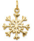 ფოტო #1 პროდუქტის Snowflake Charm Pendant in 14k Yellow Gold