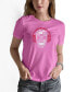 ფოტო #1 პროდუქტის Women's Music Notes Skull Word Art T-shirt