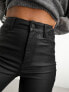 New Look coated skinny jeans in black