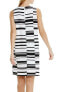 Vince Camuto Women's 241061 Graphic Stripe Print Shift Dress White Size 2