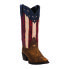 Фото #2 товара Laredo Keyes Patriotic Snip Toe Cowboy Womens Brown, Multi Casual Boots 52165
