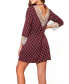 ფოტო #2 პროდუქტის Women's Diamond Pattern Ultra Soft Print Knit Sleep Shirt with Tie Back and Deep V Open Back