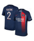 Фото #1 товара Men's Achraf Hakimi Navy Paris Saint-Germain 2023/24 Home Authentic Player Jersey