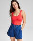 ფოტო #1 პროდუქტის Scoop-Neck Double-Layered Sleeveless Bodysuit, Created for Macy's