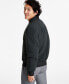 ფოტო #2 პროდუქტის Men's Stretch Zip-Front Zip-Pocket Bomber Jacket