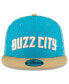 Фото #4 товара Men's Turquoise, Gold Charlotte Hornets 2023/24 City Edition 9FIFTY Snapback Adjustable Hat