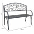 Bench Alexandra House Living Grey Iron 53 x 91 x 153 cm