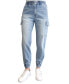 ფოტო #1 პროდუქტის Juniors' Double Button Cargo Jogger Jeans