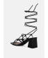 Фото #4 товара provoked lace up block heeled sandals