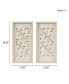 Фото #9 товара Aurelian Emblem Natural Capiz With Gold Foil 2-Piece Shadowbox Wall Decor Set