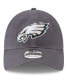Фото #1 товара Men's Graphite Philadelphia Eagles Icon Core Classic 2.0 9TWENTY Adjustable Hat