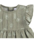 ფოტო #4 პროდუქტის Baby Girls Baby Gauze Dress and Diaper Cover Set, 2 Piece