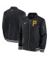 ფოტო #1 პროდუქტის Men's Black Pittsburgh Pirates Authentic Collection Full-Zip Bomber Jacket