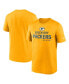 Men's Gold Green Bay Packers Legend Community Performance T-shirt