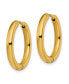 ფოტო #3 პროდუქტის Stainless Steel Polished Yellow plated Hinged Hoop Earrings