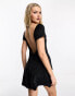 Фото #2 товара ASOS DESIGN jersey flippy playsuit in washed black