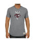 ფოტო #5 პროდუქტის Men's Heathered Gray Wisconsin Badgers Vintage-Like Logo Tri-Blend T-shirt