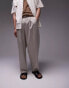 Topman wide leg trouser in stone grau, W36 L32 - фото #5