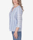 Women's Bayou Pinstripe Embroidered Button Down Top