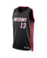 Фото #4 товара Men's and Women's Bam Adebayo Black Miami Heat Swingman Jersey - Icon Edition