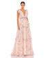 Women's Ieena Ruffled Floral Print Cap Sleeve Gown