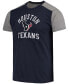 Фото #3 товара Men's Navy, Gray Houston Texans Field Goal Slub T-shirt