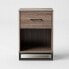 Фото #1 товара Mixed Material Nightstand Gray - Room Essentials